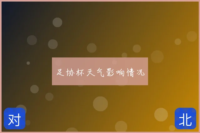 足协杯天气影响情况